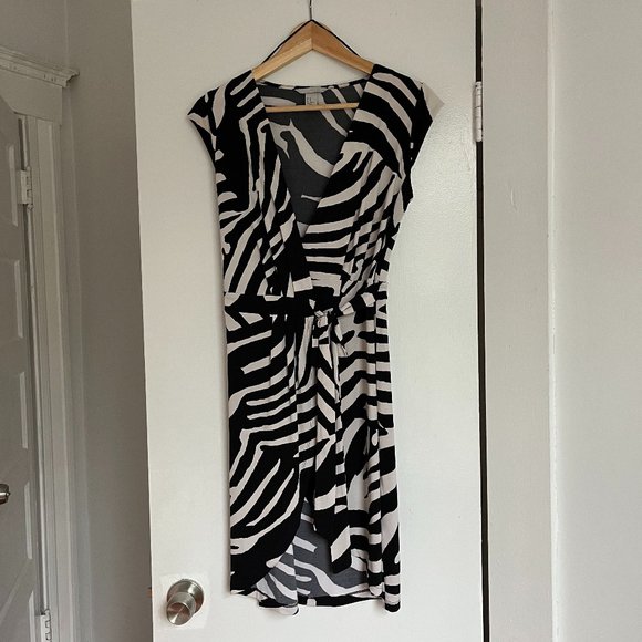 H&M Zebra Print Wrap Dress - Picture 1 of 5